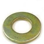Zinc Yellow Plated Through-Hardened Carbon Steel SAE Flat Washers Made in USA